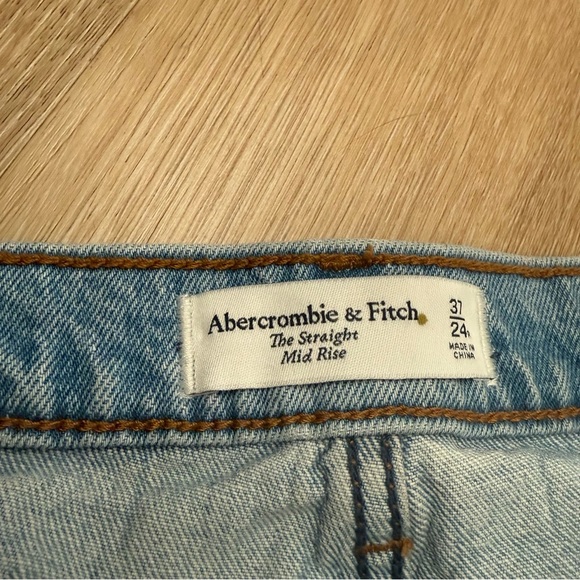 Abercrombie & Fitch Mid Rise The Straight Jean Size 37 / 24 plus size Jeans - Picture 6 of 10
